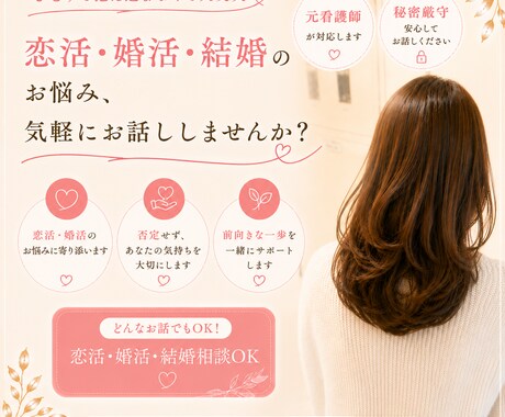 3日間！婚活、マッチングアプリ経験者が対応します マッチングアプリから結婚に至った経験を元にご相談にのります。 イメージ1