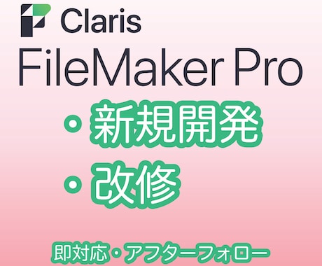 FileMaker システムの開発・改修承ります ご相談は無料です。ちょっとしたお悩みでもご相談ください！ イメージ1