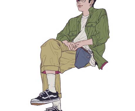 お洒落な人物全身イラストを描きます SNS等で使えるファッショナブルな全身イラストを描きます イメージ2