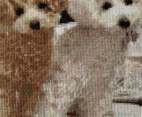 大切なペット写真、お子様の絵をクロスステッチします お気に入りの写真や絵を飾りませんか？プレゼントにも♪ イメージ2