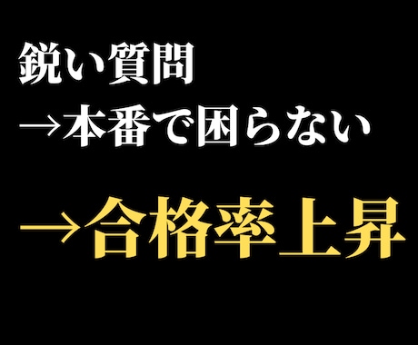 就職面接の面接官役やります 厳しく鋭い本番で聞かれる質問ぶつけます。合格率上げませんか? イメージ2