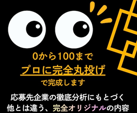 フルパック｜０→100までプロに完全丸投げできます 就活生にも完全対応！先着３名お試し価格（通常40,000円） イメージ1