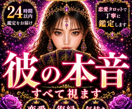 彼の本音を恋愛タロットで丁寧に占います 「復縁専門」の不安に優しく寄り添います。 イメージ1