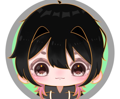 円型の可愛いアイコン描きます イメージ1