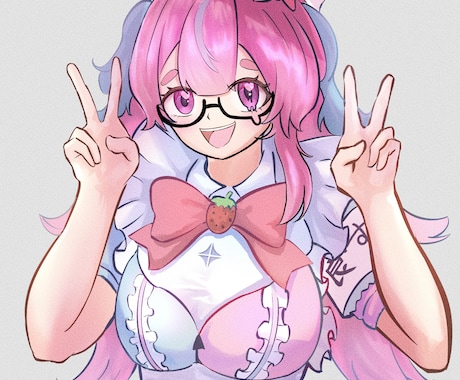 キャラクターイラストを描きます キャラクターイラストの一枚絵を描きます イメージ1