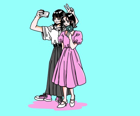 シンプルな線でかわいい絵を描きます シンプルな線で分かりやすくかわいく魅力的な絵を描きます イメージ2