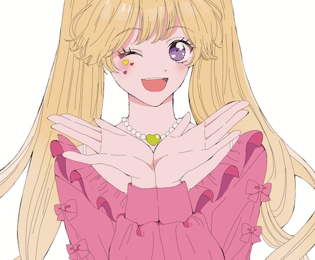 かわいくてカラフルな女の子のイラスト描きます アイコン、YouTubeのイラストなどを必要とする方に イメージ2