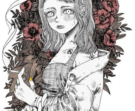 繊細で綺麗なペン画イラスト描きます 挿絵やMV等イラストが必要な場面に! イメージ2