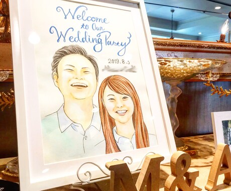 お洒落な結婚式のウェルカムボードを描きます アパレル歴7年で培ったセンスであなたの結婚式に彩りを加えます イメージ1