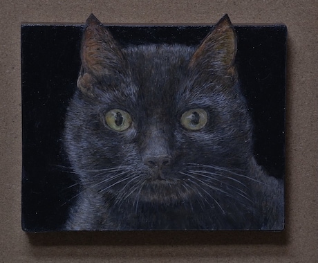 猫顔を油絵で写実的に描きます 愛猫があなたをずっと見つめてくれます。 イメージ2