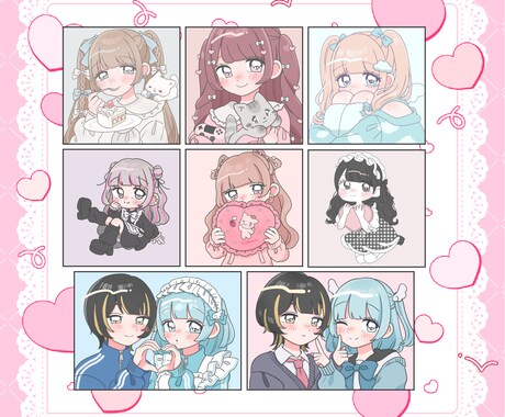 早い♡かわいい♡女の子イラスト描きます はじめてのご依頼でも安心♡企業実績有り！丁寧に対応します♡ イメージ2