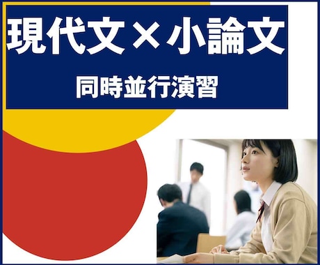 大学受験の現代文と小論文を同時並行演習、添削します 効率的演習で第一志望校のボーダーラインを確実に駆け抜けます イメージ1
