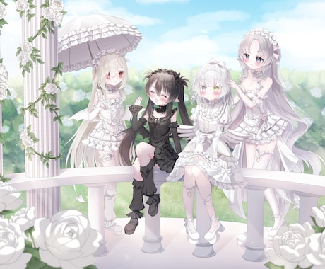 透明感のあるふわっとかわいいイラストを描きます フリルやリボンが溢れるかわいい世界観を描くのが得意です イメージ2