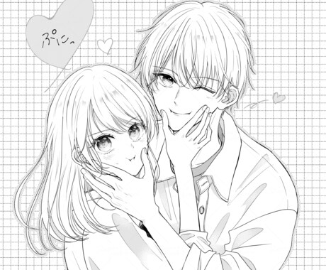少女漫画家がモノクロイラスト描きます アイコンやヘッダー、動画サムネイルにいかがでしょうか？ イメージ1