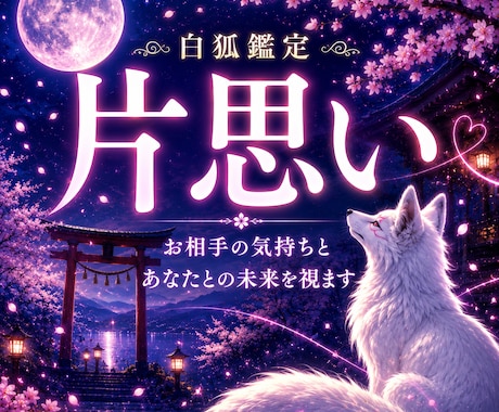 片思いの彼の本音と恋の行方を視ます 白狐があなたの宿縁の糸を辿ります イメージ1