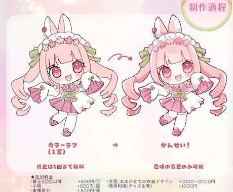 もちぷにっとしたデフォルメをお描きします あなたのキャラをかわいくデフォルメ/SD/ミニキャラ化！ イメージ2