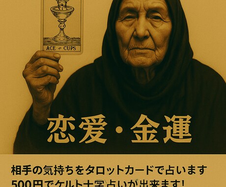 相手の気持ちをタロットカードで占います 500円でケルト十字スプレッド占いが出来ます！ イメージ1