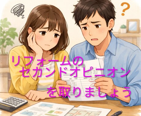 リフォーム見積のセカンドオピニオンを行います 現役リフォーム営業マンが価格以外にも内容が適切か確認します！ イメージ1
