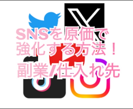 SNSの仕入れ先を教えます 10ヶ所程見て超厳選した1ヶ所をお教えします イメージ1