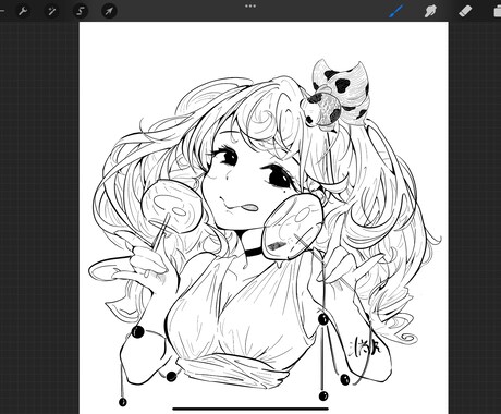 モノクロ系イラスト提供します キャラクターデザインの場合別料金 イメージ2