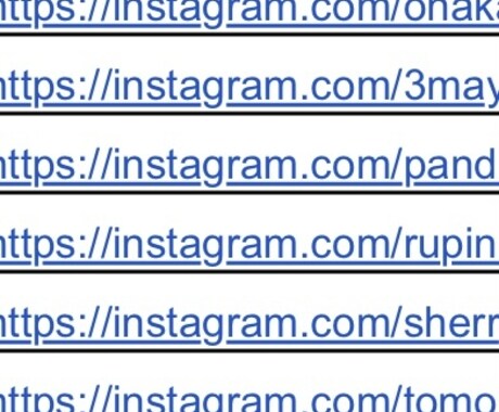 インスタグラマーのURLを提供出来ます イメージ1