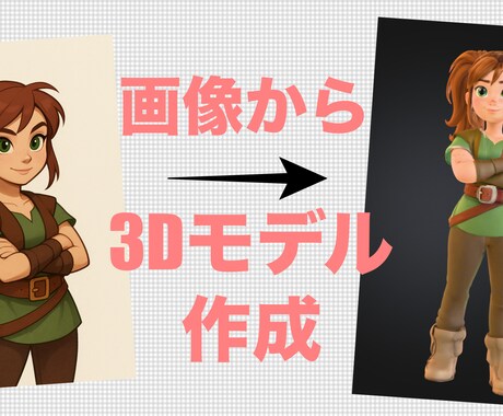 画像やテキストから、3Dモデル化します 低価格でスピーディーに。小物・背景、キャラクター等に対応 イメージ1