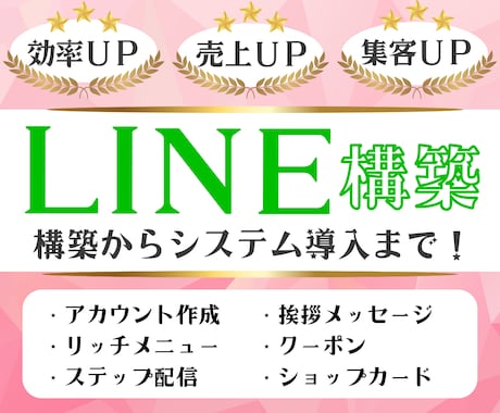 LINE構築～システム導入まで全ていたします 皆様のご要望に合わせた構築・導入全て代行します！ イメージ1