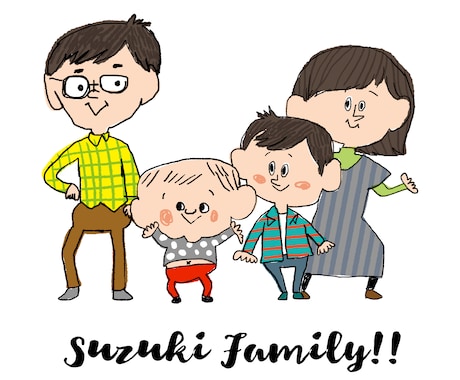 ゆる〜い感じの全身の人物イラスト描きます SNSや名刺に、印刷して飾ってもかわいい！全身イラスト イメージ1
