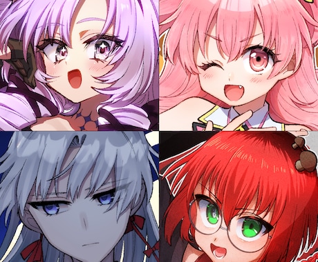 アイコン・立ち絵・サムネ等イラスト全般承ります 【即納可】魅力的なキャラクターをお描きします イメージ1