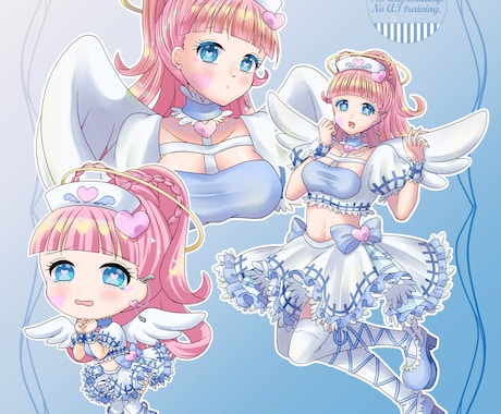 3点セットイラストお描きします 何でも使える3点セット！配信用やグッズ用などに＊ イメージ2