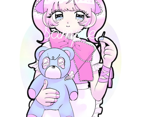 地雷かわいい♡イラスト等描きます 個性強めのイラストでバリバリ目立っちゃいましょう！ イメージ2