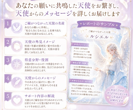 願いを導きサポートする天使とのご縁を結びます あなたの願いに共鳴する“サポート天使”をお繋ぎします イメージ2