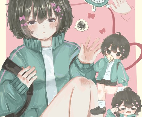 最短2日のスピード納品！可愛い女の子を描きます スピード納品可能です！ぜひご相談ください！ イメージ1