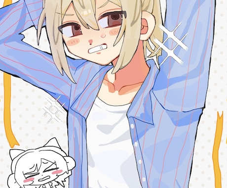 最短3日:SNS用のアイコンや1枚絵を作成します 可愛らしい女の子、衣装デザインが得意です！ イメージ1