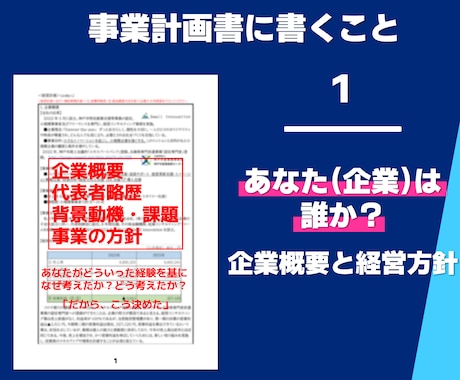 小規模事業者限定で事業計画書を専門家が作成します スモールビジネスの専門家が〝強い〟事業計画書をつくります！ イメージ2