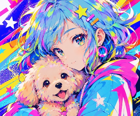 カラフルで目を引くイラストを制作します SNS等で思わず目を引くイラスト イメージ2
