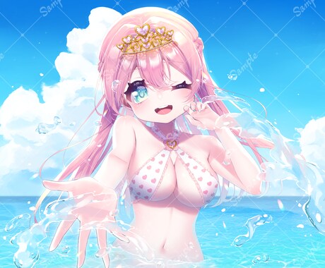可愛い女の子の１枚絵イラストお描き致します ＊動画（歌ってみたやサムネイル等）、ゲーム、書籍などにぜひ！ イメージ1