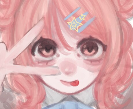 お好みのバストアップイラストSNS等を描きます SNSアイコンやサムネ、背景等のイラストを描きます！ イメージ2