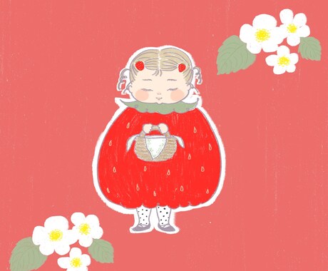 植物モチーフの絵本のようなイラストをお描きします 絵本のようなメルヘンな雰囲気のイラストです。 イメージ2