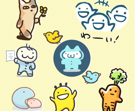 ゆるかわ！ふしぎかわいいアイコンお作りします シュールなアイコンで個性を出すべし！ イメージ2