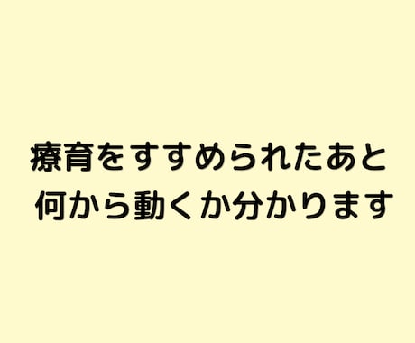 療育をすすめられた後、何から動くか整理します 何から動くか分からない状態を整理します イメージ1