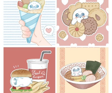 シンプルなワンポイント系のイラスト描きます 雑誌用の小さなイラストやTシャツ用のワンポイントデザインまで イメージ1