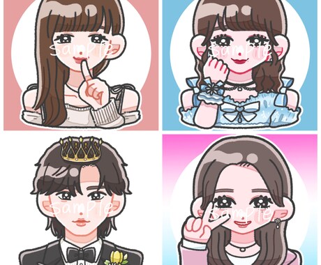 ゆるくてかわいい似顔絵描きます デフォルメでかわいい!プレゼントにもぴったりです★彡 イメージ2