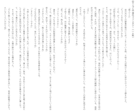 オリジナル作品、手がけます 小説家志望が送る至極の作品を、あなただけの手に。 イメージ2