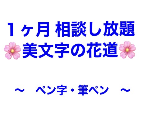 １ヶ月相談し放題で美文字へ導く！添削します 月の習い事感覚でいかがでしょうか？かなりお得です！☆ イメージ1