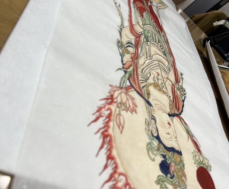 仏画　床間サイズ　掛け軸　制作します 祈りの世界を表現、あなたらしい空間を演出 イメージ2