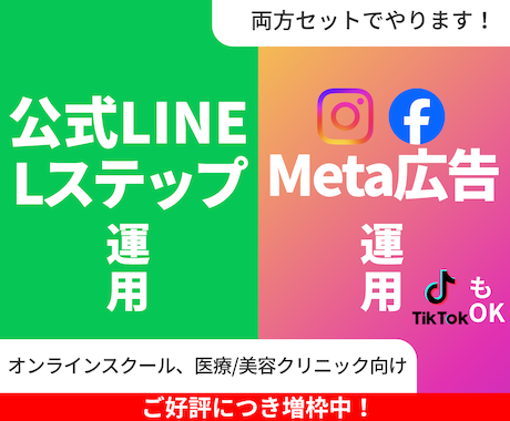 Meta/Tik広告運用+公式LINEの運用します 広告→公式LINEで集客してる方向け！LステップもOK イメージ1