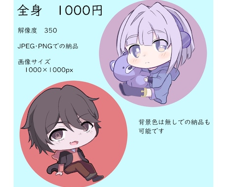あなた好みのSNS用のアイコンのミニキャラ描きます お客様のご要望に応えられるキャラを描けるよう努力します。 イメージ2