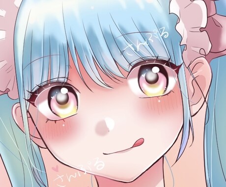可愛い女の子のアイコンイラストかきます パステルカラーの可愛いイラストご希望の方ぜひ イメージ1