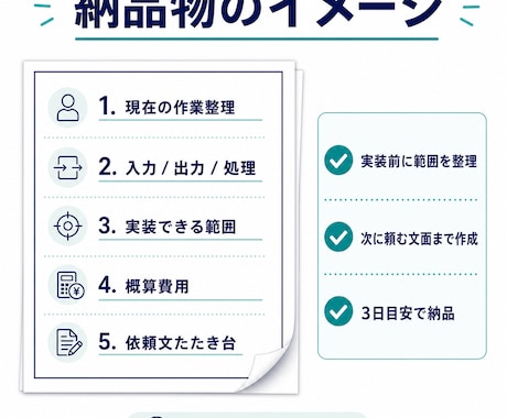 業務自動化の依頼用仕様書を作成します フォーム・PDF・通知の要件を整理し実装見積りへ イメージ2